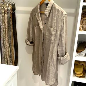 Brand new never worn but tag is missing sand colored James Perse linen shirt